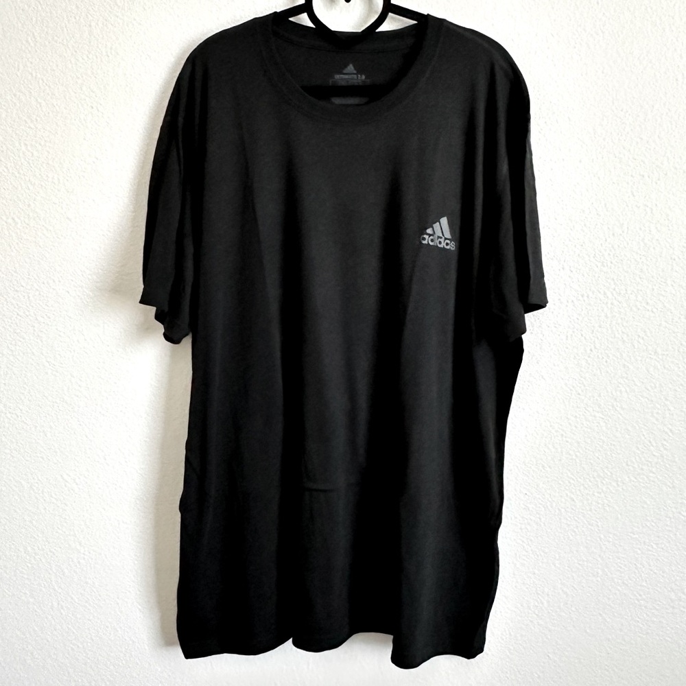 Adidas Black Ultimate 2.0 Crew Neck Short Sleeve Tee Size XXL